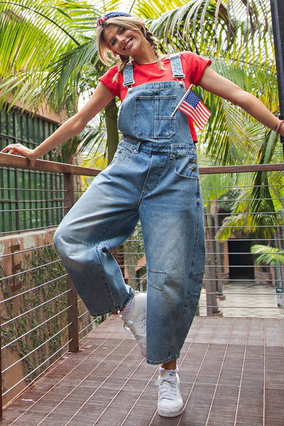 Barrel Leg Overalls