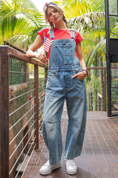 Barrel Leg Overalls