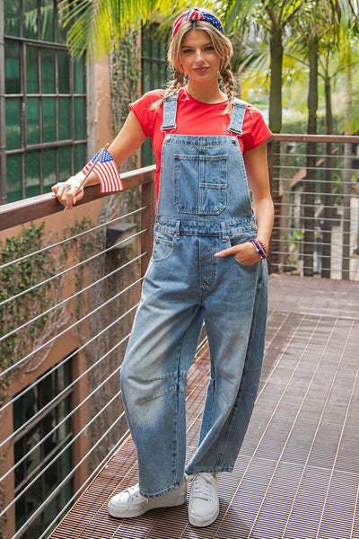 Barrel Leg Overalls