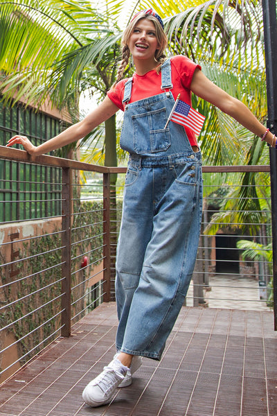 Barrel Leg Overalls