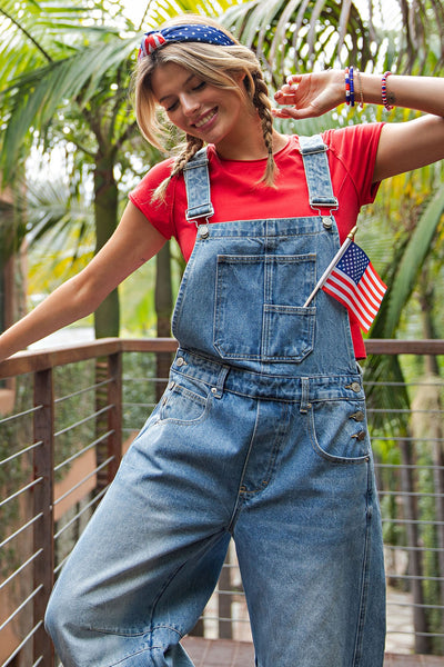Barrel Leg Overalls