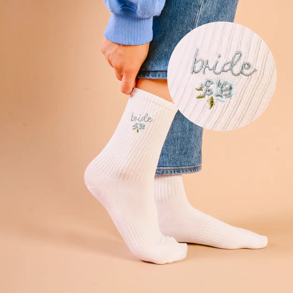 Embroidered Crew Socks