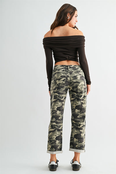 Camo Crop Jeans