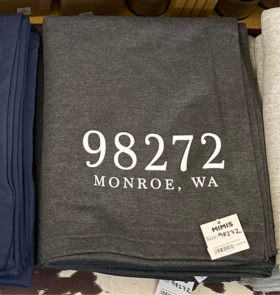 Zip Code Sweatshirt Throw Blanket