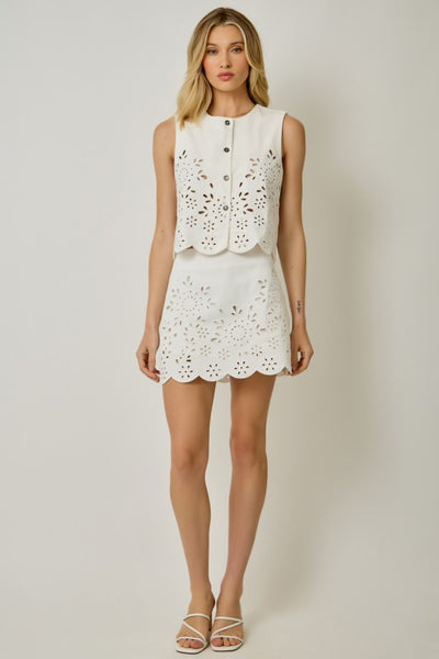 Lilian Eyelet Skort
