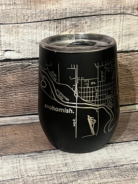 Snohomish Map Wine Tumbler