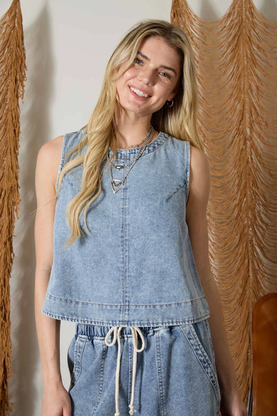 Darla Denim Top