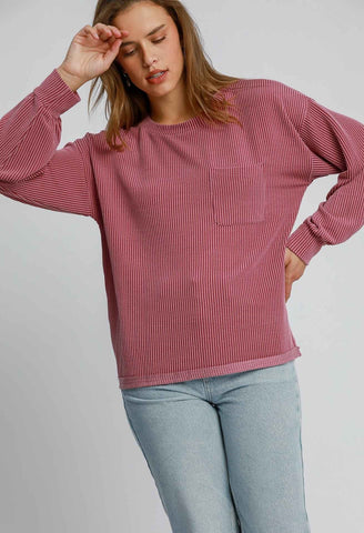 Mulberry Knit Top