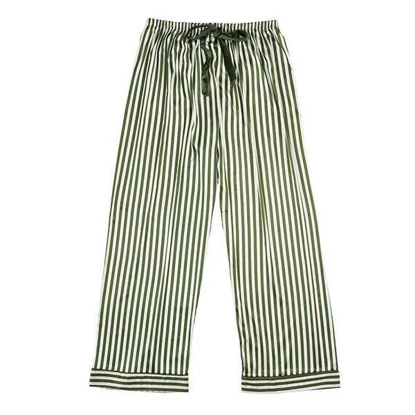 Long Sleeve Green Stripe PJ Set