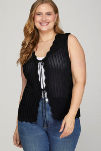 Scalloped Sweater Vest+