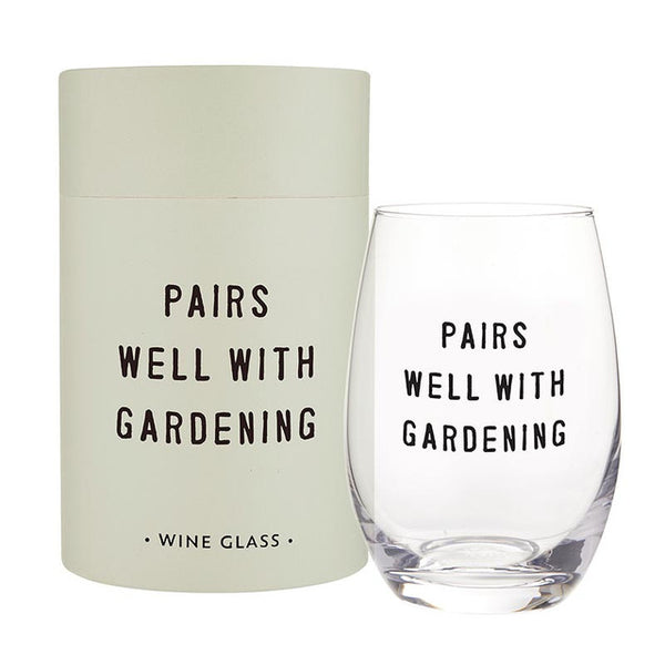 Stemless Wine Glass-Garden Collection