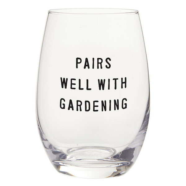 Stemless Wine Glass-Garden Collection