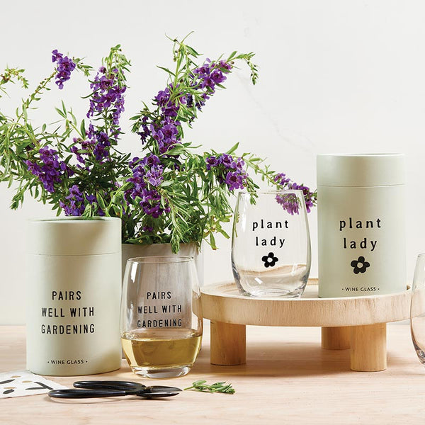 Stemless Wine Glass-Garden Collection