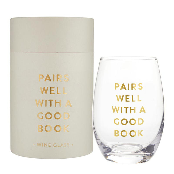 Stemless Wine Glasses-Book Club Collection