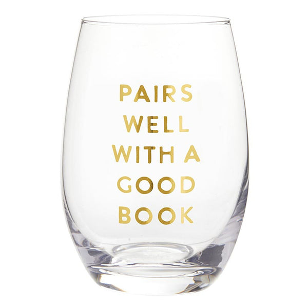 Stemless Wine Glasses-Book Club Collection