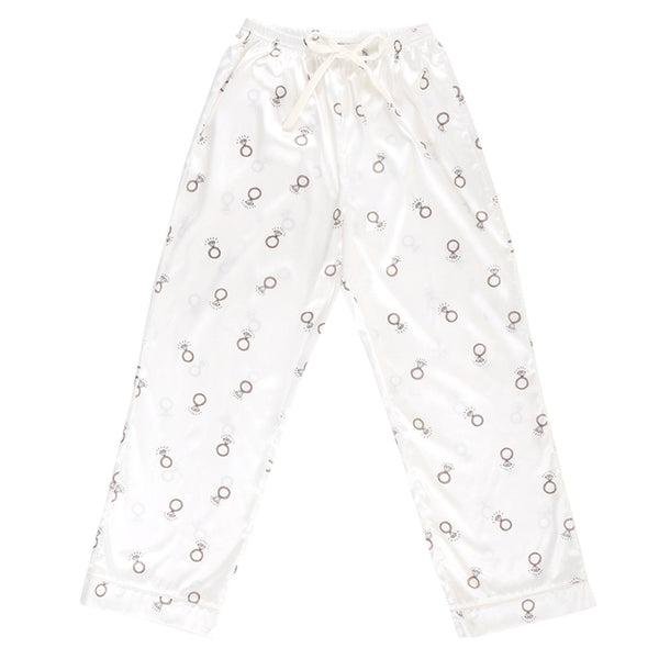 White Rings Long PJ Set