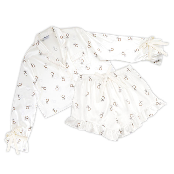 Wedding Ring Pajama Shorts Set