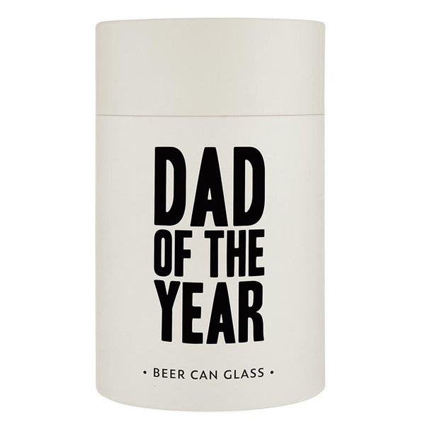Dad Of The Year Beer Can Glass