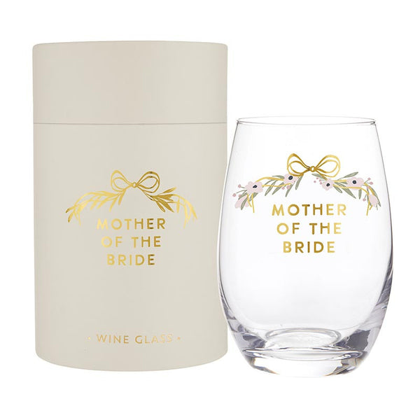 Gold Foil Stemless Wine Glass