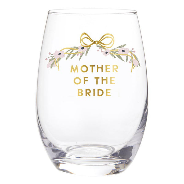 Gold Foil Stemless Wine Glass