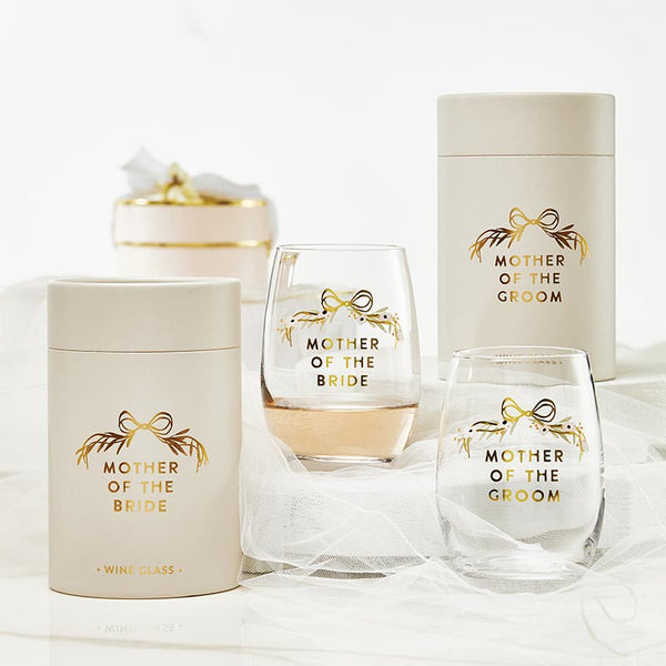 Gold Foil Stemless Wine Glass