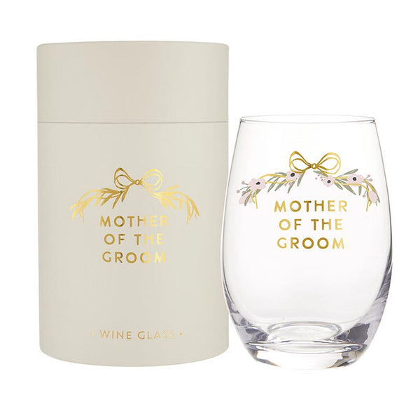 Gold Foil Stemless Wine Glass