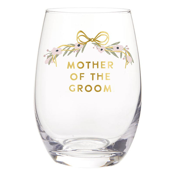 Gold Foil Stemless Wine Glass