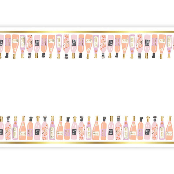 Champagne Bottles Paper Table Runner