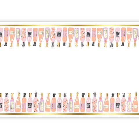 Champagne Bottles Paper Table Runner