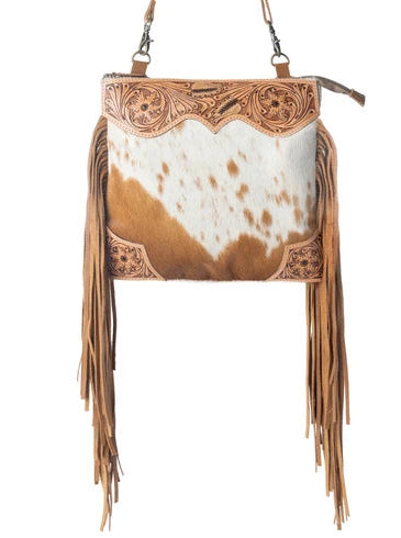 Tumbleweed Trail Fringed Hand-tooled Bag