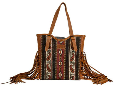 Mojave Paisley Fringed Tote Bag