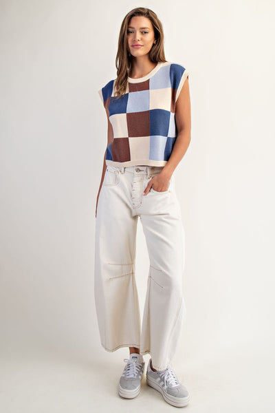 Carly Checkered Sweater