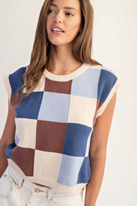 Carly Checkered Sweater