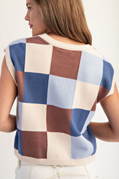 Carly Checkered Sweater