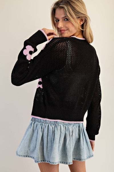 Pink Dahlia Cardigan