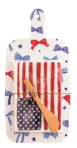 Americana Melamine Board & Napkin Set