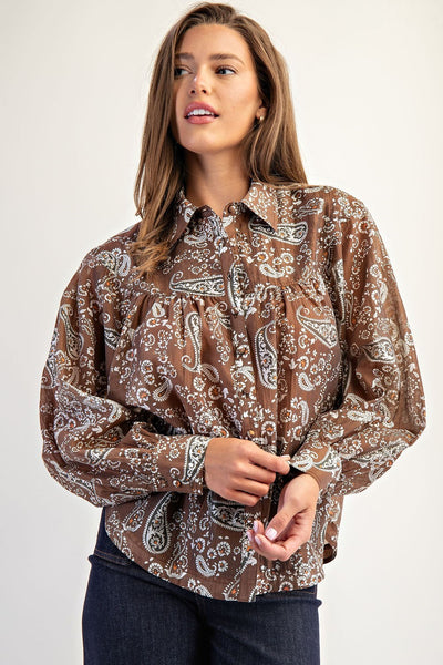 Avery Paisley Blouse