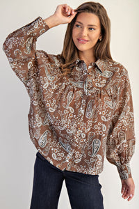 Avery Paisley Blouse