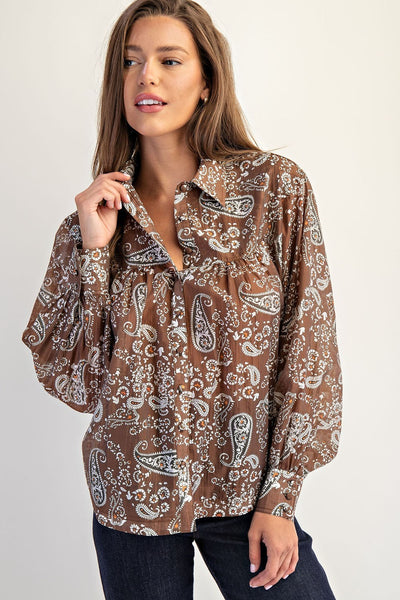 Avery Paisley Blouse