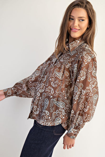 Avery Paisley Blouse