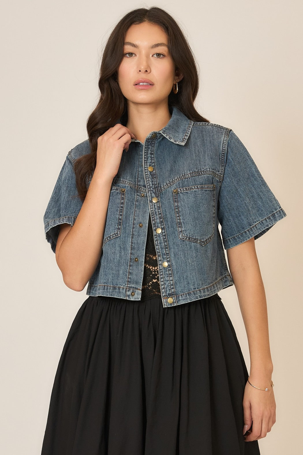 Delilah Denim Top
