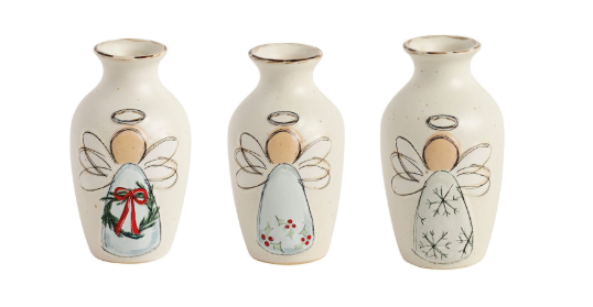 Christmas Angel Bud Vases