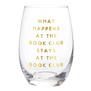 Stemless Wine Glasses-Book Club Collection