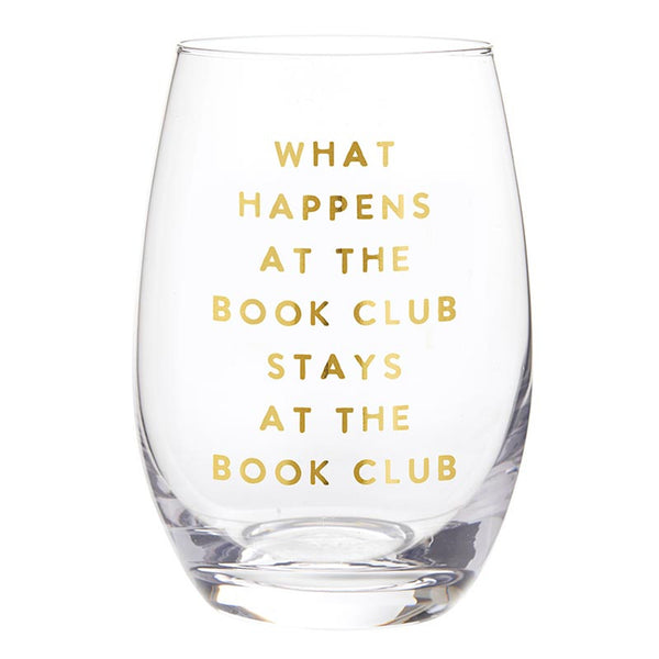 Stemless Wine Glasses-Book Club Collection