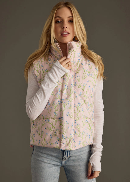 Pink Floral Vest