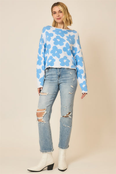 Jacquard Floral Sweater+