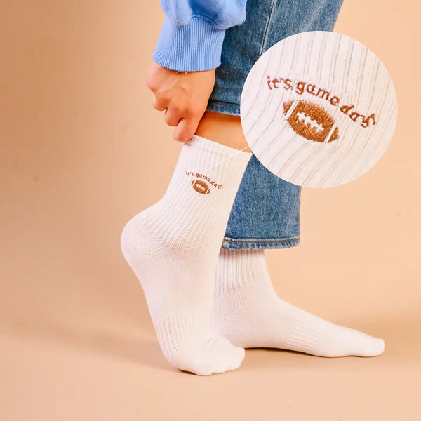 Embroidered Crew Socks