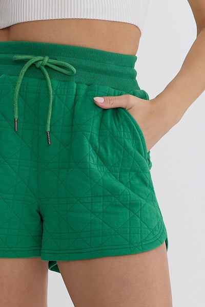 Evergreen Quilted Shorts