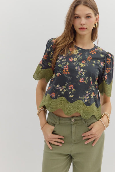 Babs Floral Top