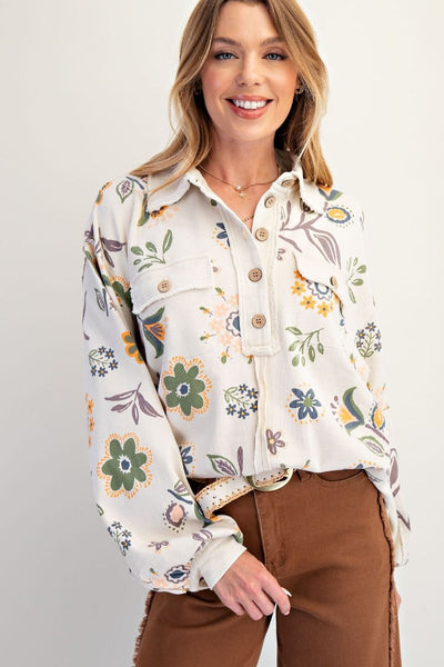 Faded Floral Sweatshirt